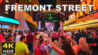 4K HDR Fremont Street Las Vegas WalkingTour  Sept 2023  Las Vegas Nevada [upl. by Redleh]