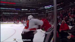 Daniel Carcillo vs Jake Dowell Jan 23 2011 [upl. by Aliuqaj261]