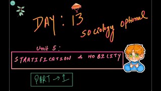 Unit 5  Stratification and mobility part 1 [upl. by Carri]