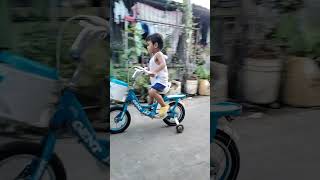 2years old baby AJ playing bicycle shortvideo kabayantv youtubeshorts cute myson [upl. by Quill]