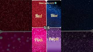 Red vs blue 💙 pink vs purple 💜gownheelssubscribe ytshort shortvideos Mishus glitter world 🌎 [upl. by Flavian187]