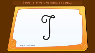 Écrire lalphabet Apprendre à écrire la lettre I majuscule en cursive [upl. by Nannarb]