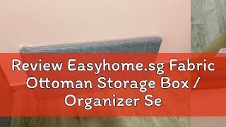 Review Easyhomesg Fabric Ottoman Storage Box  Organizer Seat Stool Chair 76x38cm 38x38cm [upl. by Ogaitnas]