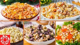 5 Легких САЛАТОВ на Новый Год 2022 Вкусно Быстро и Просто Рецепты на Новый Год [upl. by Stuppy374]