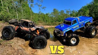 MZ Climbing Car 4wd vs Traxxas Bigfoot  Remote Control Car  Bigfoot Rock Crawler [upl. by Eillak524]