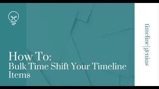 Move Multiple Timeline Items at One Time [upl. by Aniret]
