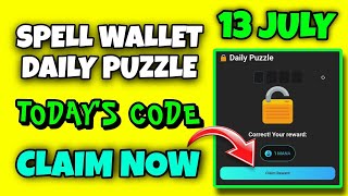 spell wallet daily puzzle today 13 july 2024  spell wallet secret code  spell wallet daily combo [upl. by Waugh250]