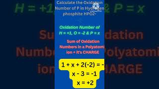 How to Calculate the Oxidation Number of P in HPO2 Hydrogen phosphite oxidationnumber [upl. by Essila287]