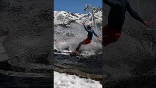 Getting Splashed  Water Slide Challenge Grimentz 04 skiing ski switzerland suisse schweiz [upl. by Anilesor640]