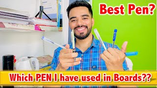 Best PEN for Board Exams 2024  Which Pen I have used  Blue or Black  Gel or Ball pen [upl. by Naoma]