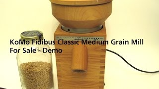 Komo Fidibus Classic Grain Mill Wolfgang Tribest For Sale  Demo Video  Grinding Spelt [upl. by Rofotsirk]