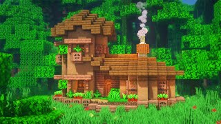 Minecraft How to Build a Jungle Starter House  Simple Starter House Survival Tutorial [upl. by Eirovi953]