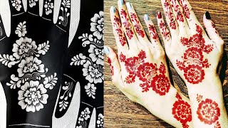 Mehndi MagicMehndi Stencils TutorialEasy Arabic DesignsHenna [upl. by Yarazed]