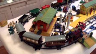 Hornby O tinplate model trains and prewar Dinky Toys [upl. by Nosliw]