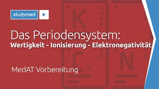 Die Wertigkeit Ionisierung und Elektronegativität von Elementen  MedAT Vorbereitung [upl. by Bentlee]