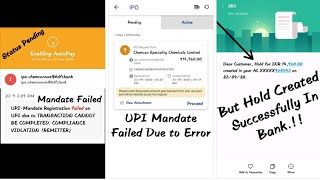 UPI Mandate Failed For IPO  Pending Error in Mandate Summary With Solution [upl. by Leahciam]