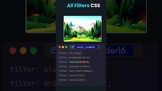 All Filters in CSS css csstutorial [upl. by Mad133]