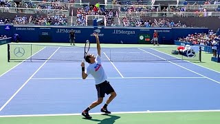 Roger Federers Serve Practice Routine Analysis [upl. by Aloysius]