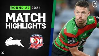 NRL 2024  Rabbitohs v Roosters  Match Highlights [upl. by Cressler]