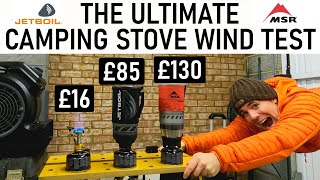 Wild camping stove wind test  Jetboil Flash vs MSR Windburner vs budget Vango  Gas stove review [upl. by Atterbury]