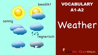 Learn German Vocabulary  Weather in German Wetter [upl. by Barde]