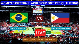 Philippines Vs Brazil LIVE Score UPDATE Gilas Pilipinas Womens Basketball World Cup 2026 PreQualify [upl. by Evvy]