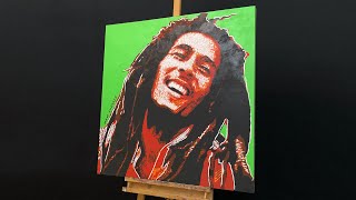 Painting Bob Marley in Pop Art [upl. by Olney605]