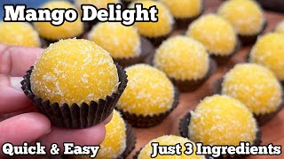 3Ingredient Mango Delight  The Easiest amp Most Delicious Dessert Recipe [upl. by Nanon136]