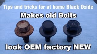 DIY at home original Black Oxide Phosphate OEM Restoration of nuts amp bolts [upl. by Hgieliak]