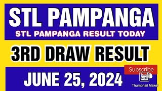 STL PAMPANGA RESULT TODAY 3RD DRAW JUNE 25 2024 8PM [upl. by Aenert140]