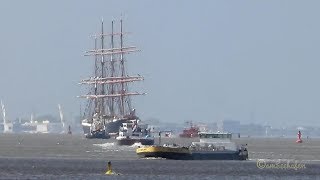 TMS STOLT EMSLAND PA4756 MMSI 244660295 inland tanker amp tallship SEDOV Binnentanker amp 4Master [upl. by Anyela]