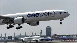 Japan Airlines OneWorld Livery Boeing 777346ER – LAX July 11 2024 [upl. by Darren725]