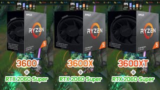 RYZEN 5 3600 vs 3600X vs 3600XT with RTX 2060 Super 7 Games [upl. by Denys]