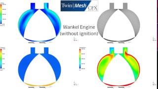 CFX BerlinVideo CFD results of a Wankel engine without Ignition [upl. by Virgilia]