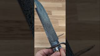 Feather Damascus DGuard Bowie with Stag by David Lisch MS [upl. by Simons]