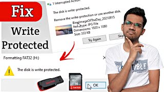 The disk is Write Protected FIX  HINDI [upl. by Enialem]