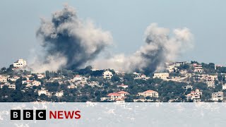 Israel carries out extensive strikes in Lebanon as UK nationals told to leave  BBC News [upl. by Chanda66]