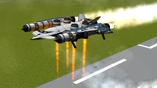 KSP  Horizontal VTOL SSTO Multirole [upl. by Aryaz]