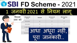 SBI Fixed Deposit full details and SBI FD interest rate 2021  FD Calculator  SBI FD Plan [upl. by Assillam]