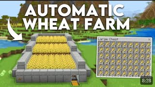 Minecraft Easiest Auto Wheat Food Farm 121 Tutorial [upl. by Niawd846]