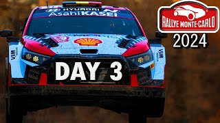 Rallye Monte Carlo 2024  Saturday Highlights  Morning Loop  Day 3 [upl. by Clarance202]