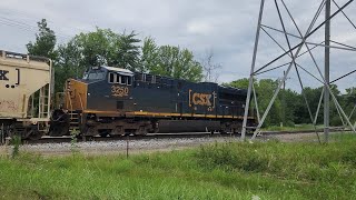 CSX D306 Departing St Clair Yard In Marysville MI 7292024 [upl. by Akemehs]