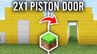 How To Make 2x1 Flush Piston Door In Minecraft  Bedrock amp Java [upl. by Rodmur]