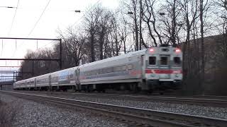 20180316 March 16 2018 SEPTA pushpull trains AEM7 2305 at Parkland ALP44 2308 at Neshaminy Falls [upl. by Adnolaj823]