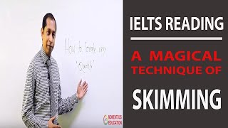 IELTS Reading  How to skim a reading passage  A unique technique of skimming  momentouseducation [upl. by Ynohtnaluap]