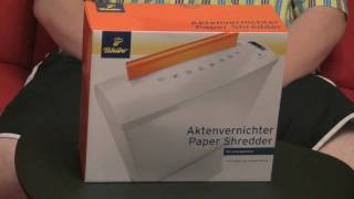 Unboxing AktenvernichterPapierschredder von EduschoTchibo [upl. by Tini]