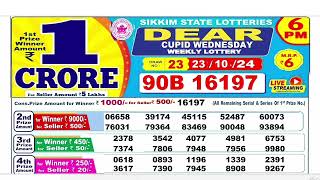 NAGALAND Lottery SAMBAD DEAR EVENING 6PM RESULT TODAY 23102024 STATE DEAR LOTTER [upl. by Ober]