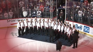 Hoosli Ukrainian Male Chorus performs Ukrainian and Canadian national anthems [upl. by Hiltner]