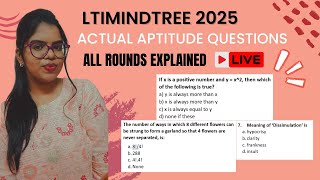 LTIMINDTREE 2025  Actual questions  Rounds explained  Watch now [upl. by Scharaga]