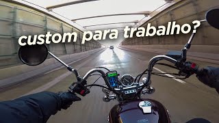 MOTO CUSTOM PARA TRABALHO Uma boa [upl. by Nnov253]